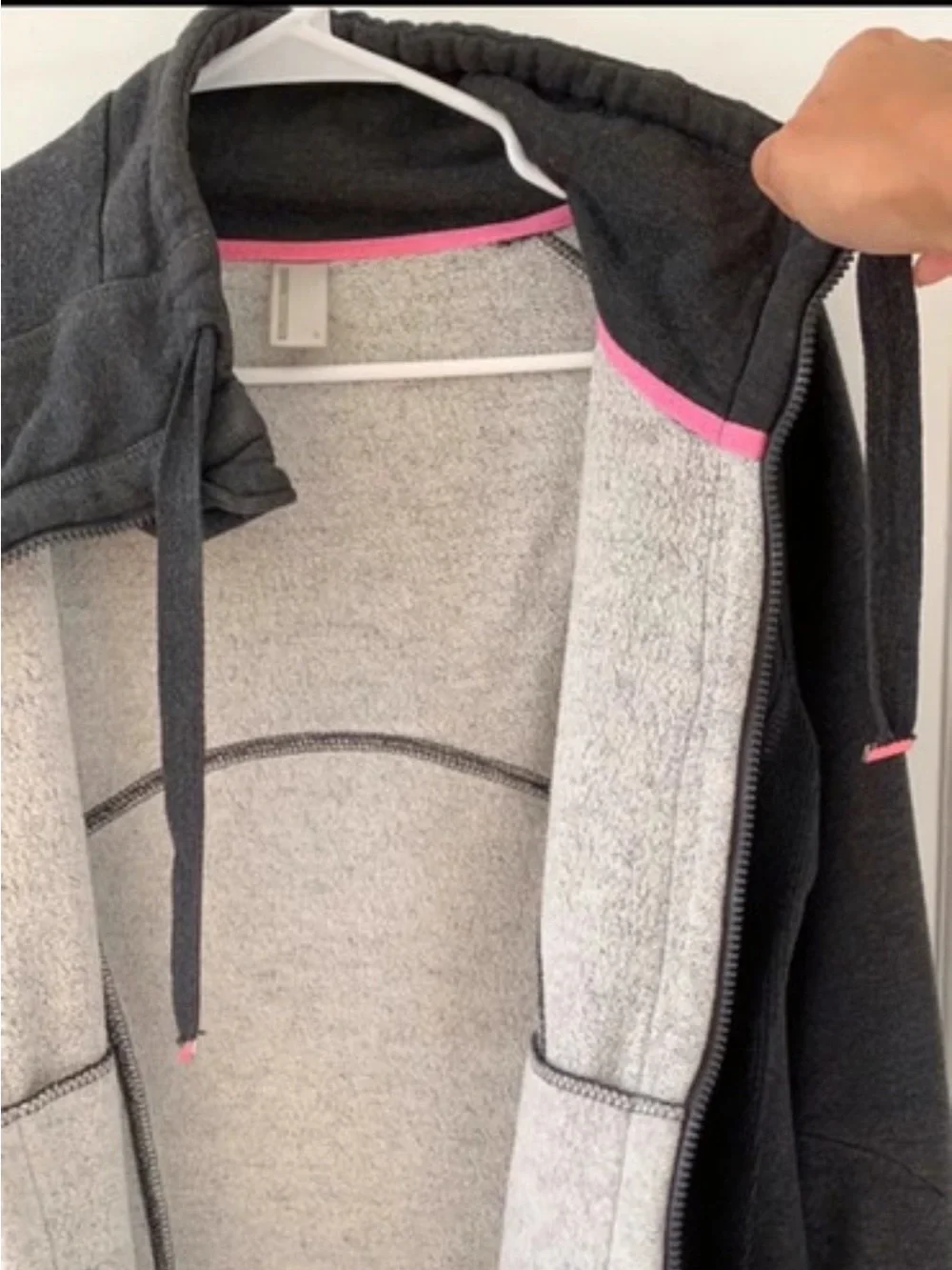Women's Charcoal Zip-Up Hoodie Jacket